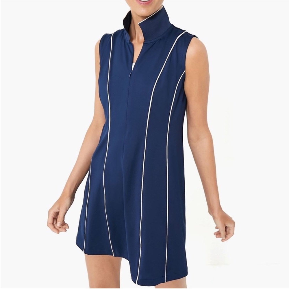 Tuckernuck Navy Roxana Half Zip Golf/Tennis Dress TNUCK Sport